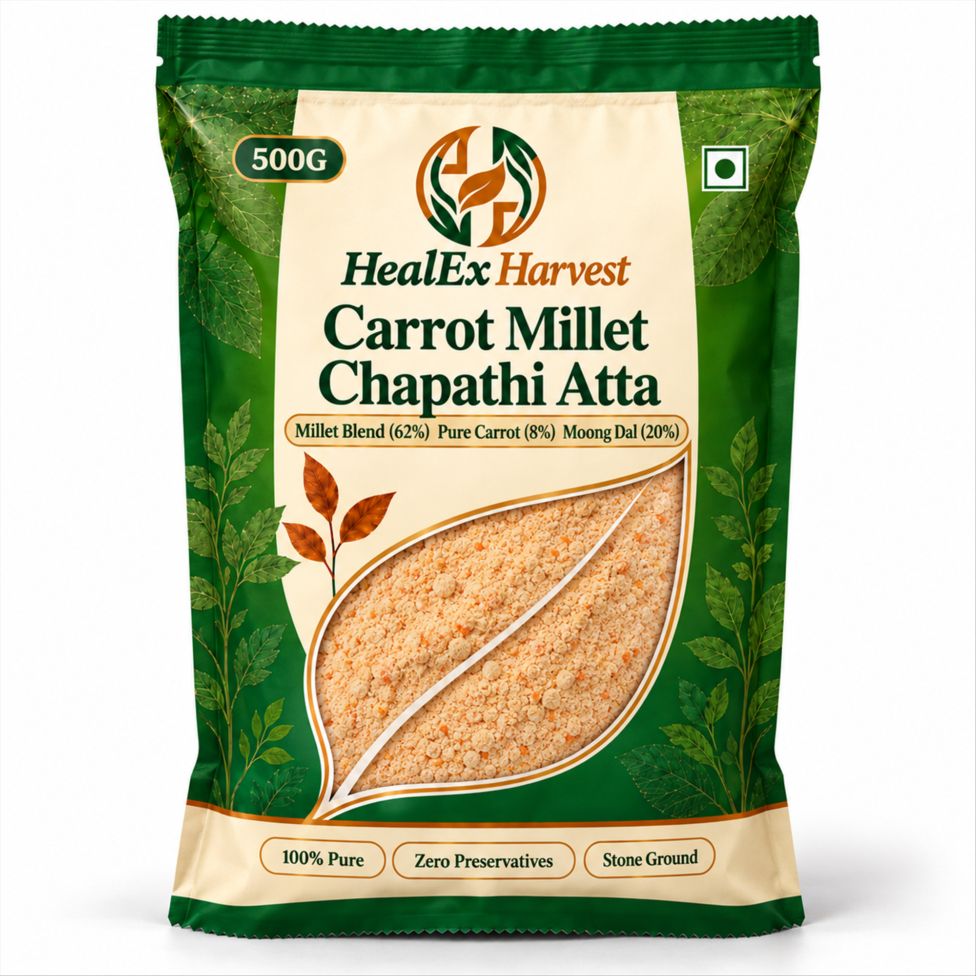 Carrot Millet Chapathi Atta
