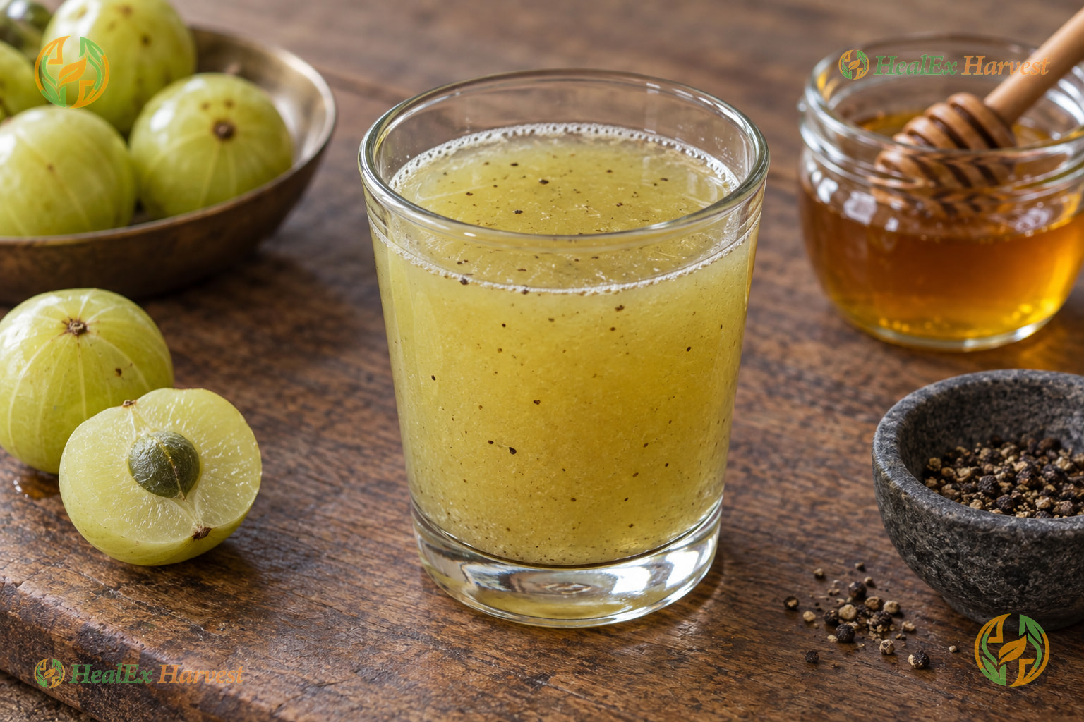 Vitamin C Rich Amla Honey Immunity Shot (Gooseberry Wellness Tonic)