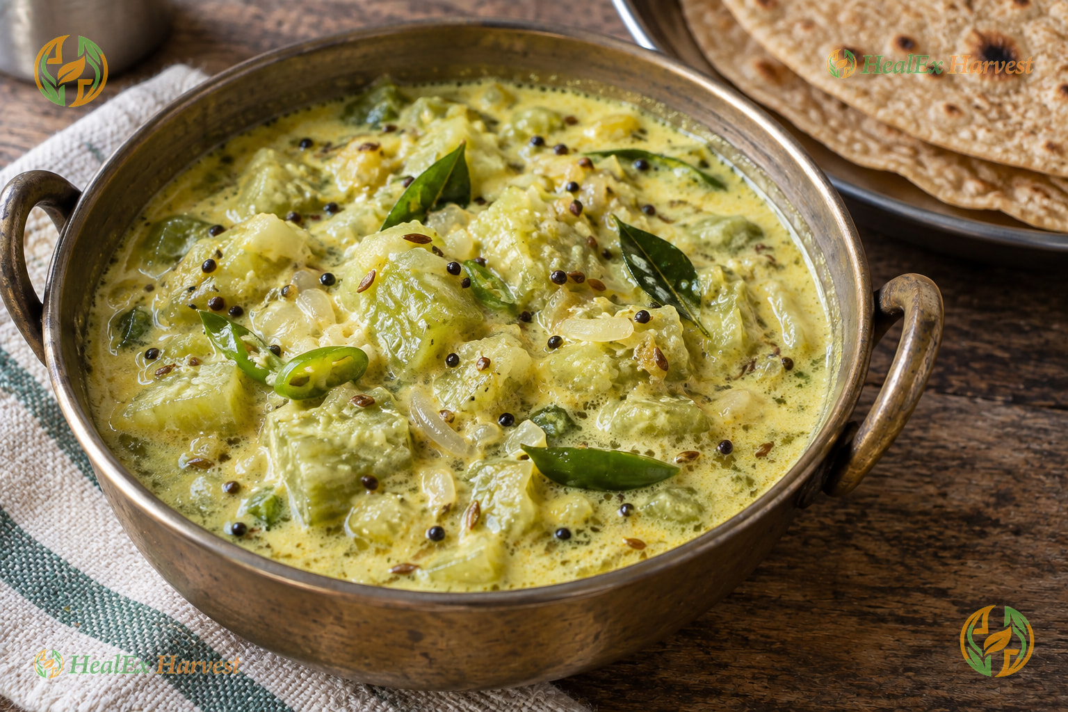 Andhra Beerakaya Palu Kura (Ridge Gourd Simmered in Milk)