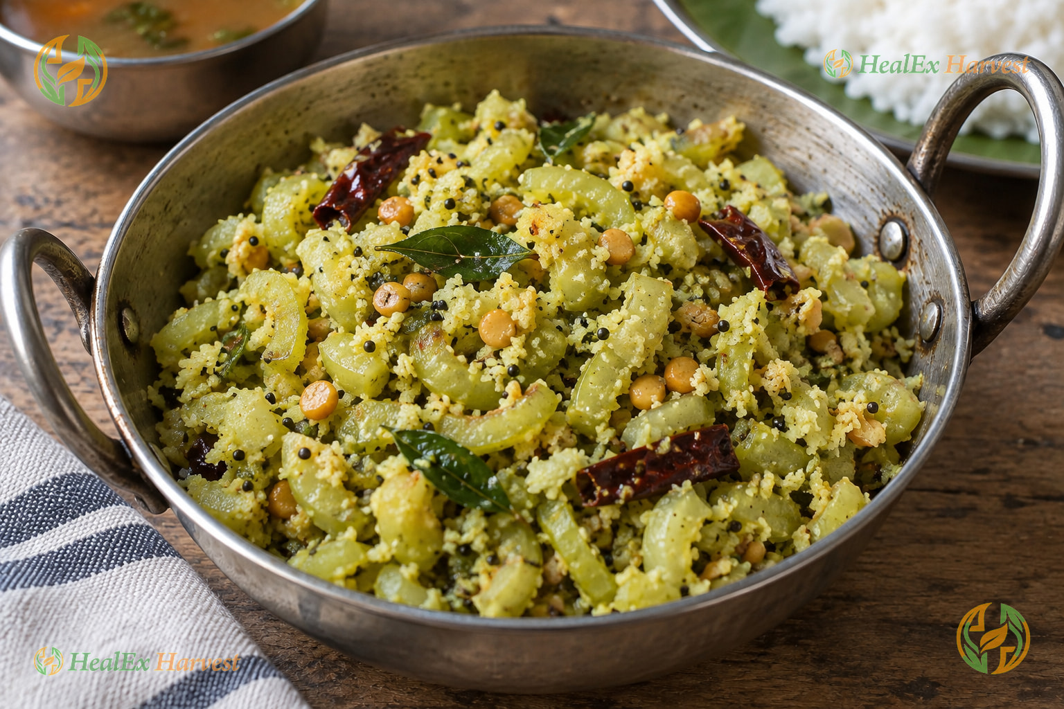 Andhra Potlakaya Vepudu (Snake Gourd Coconut Stir-Fry)
