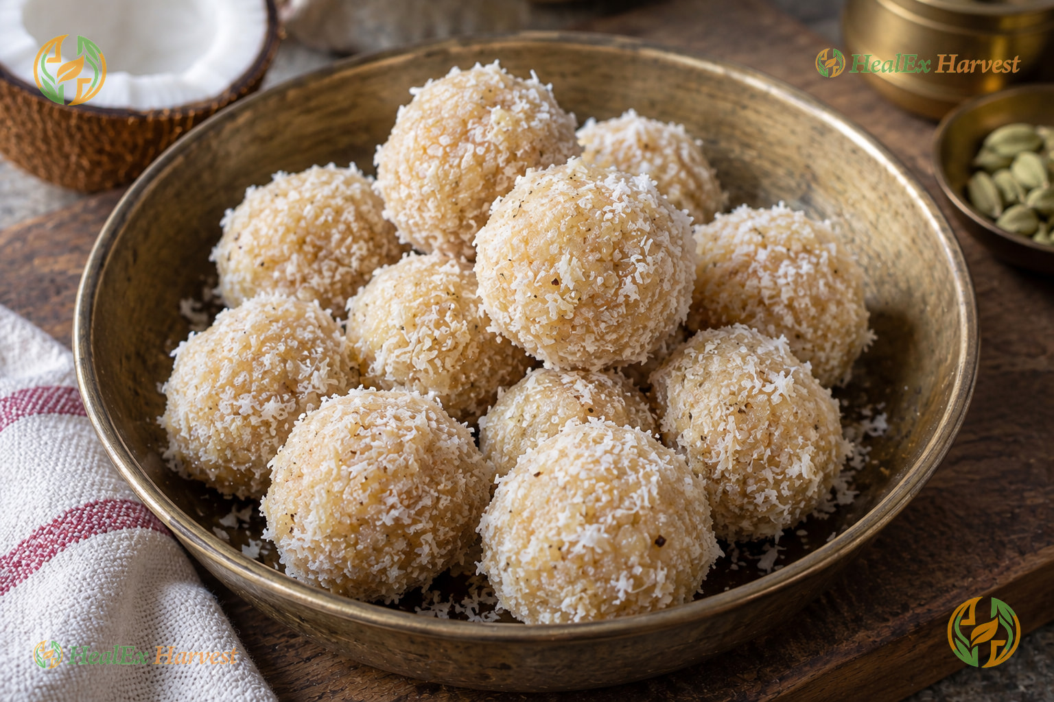 Festive Nariyal Ladoo (Instant Coconut Sweet Bites)