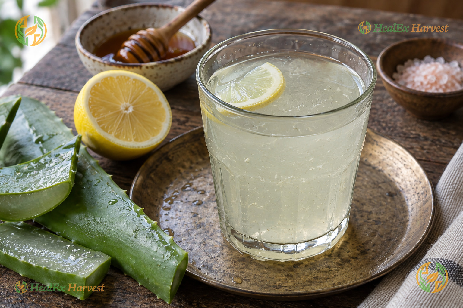 Hydrating Aloe Vera Lemon Gut-Healing Drink