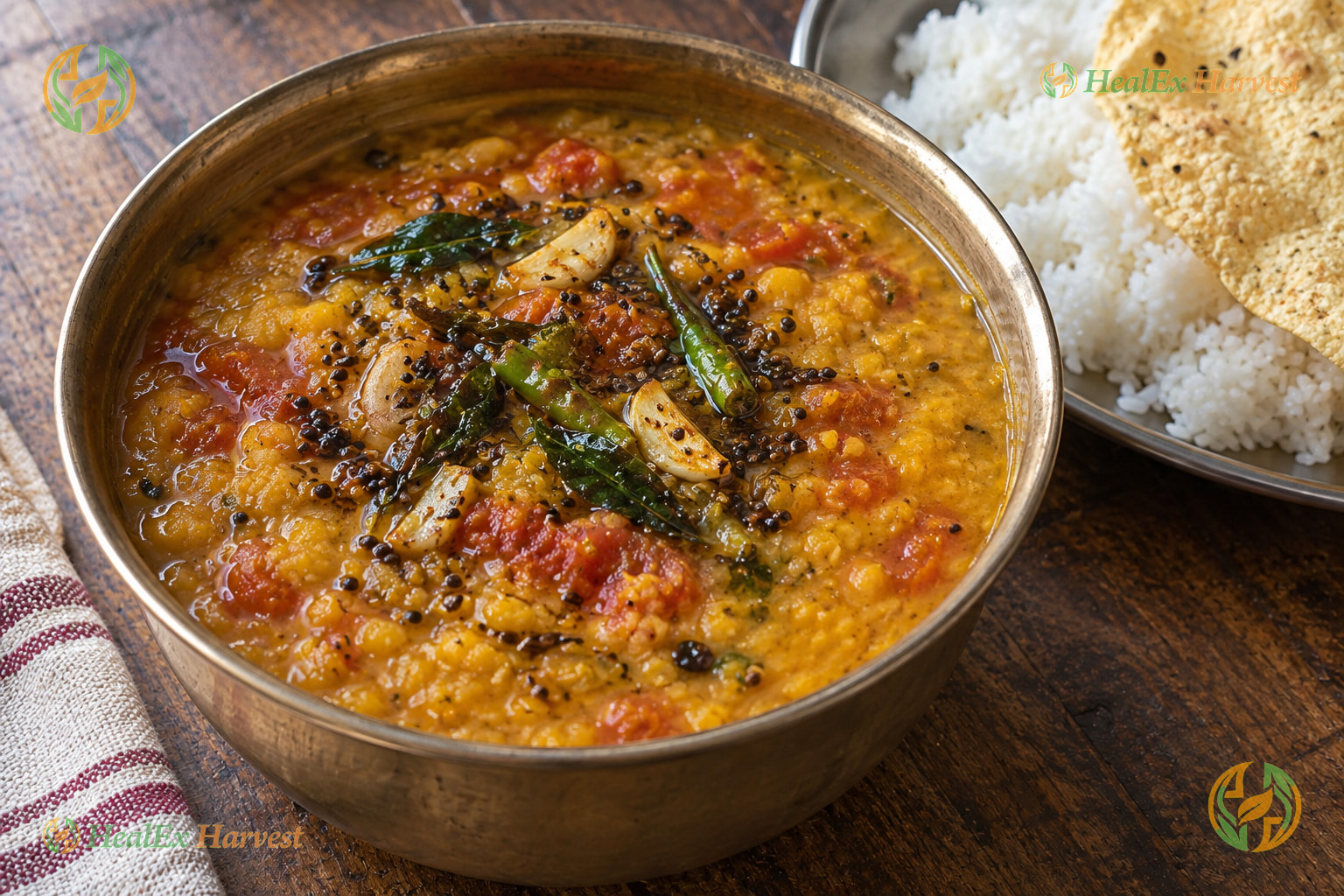 Instant Andhra Tomato Pappu (Tangy Lentil Dal Tadka)