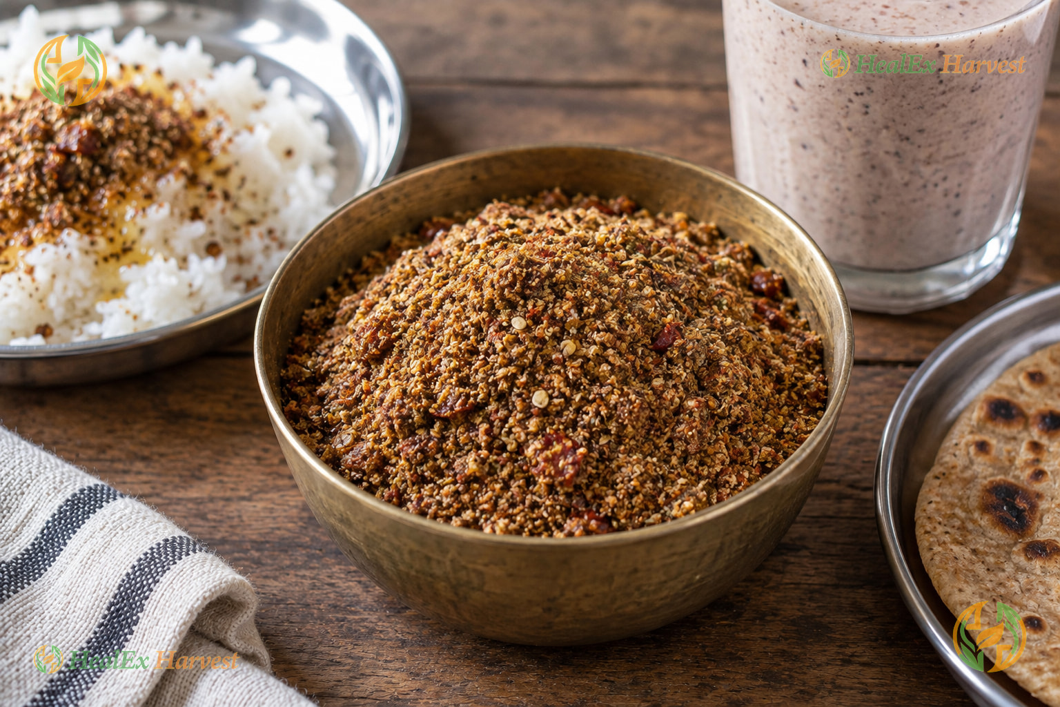 Roasted Flaxseed Omega-3 Podi & Morning Smoothie Blend