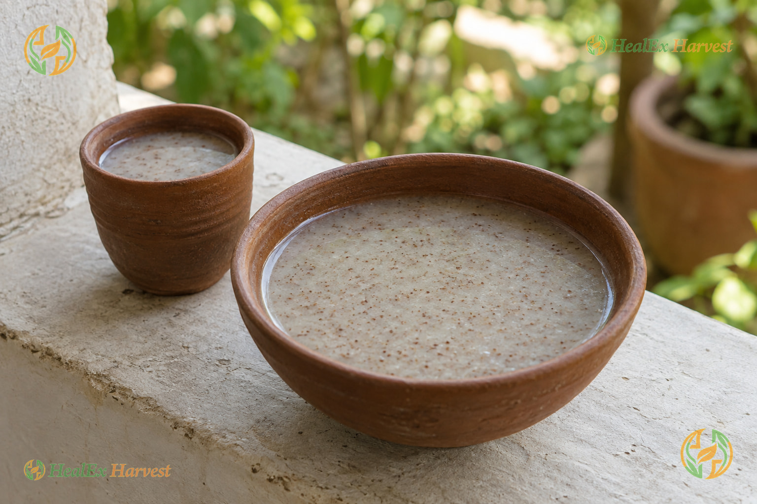 Barnyard Millet Ganji, the thin porridge Dr. Khadar Vali describes (Oodalu)