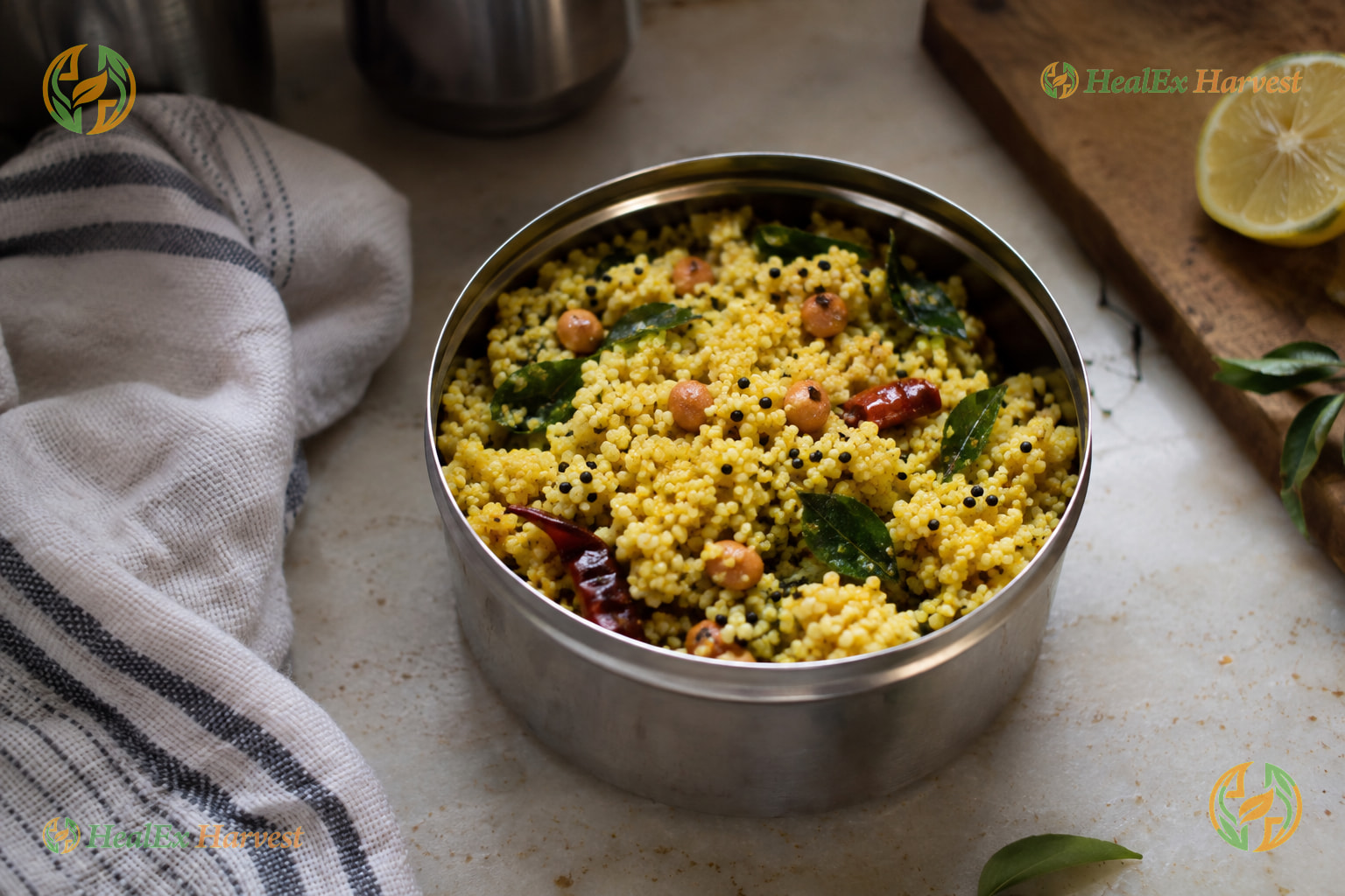 Browntop Millet Lemon Rice (Andu Korralu)