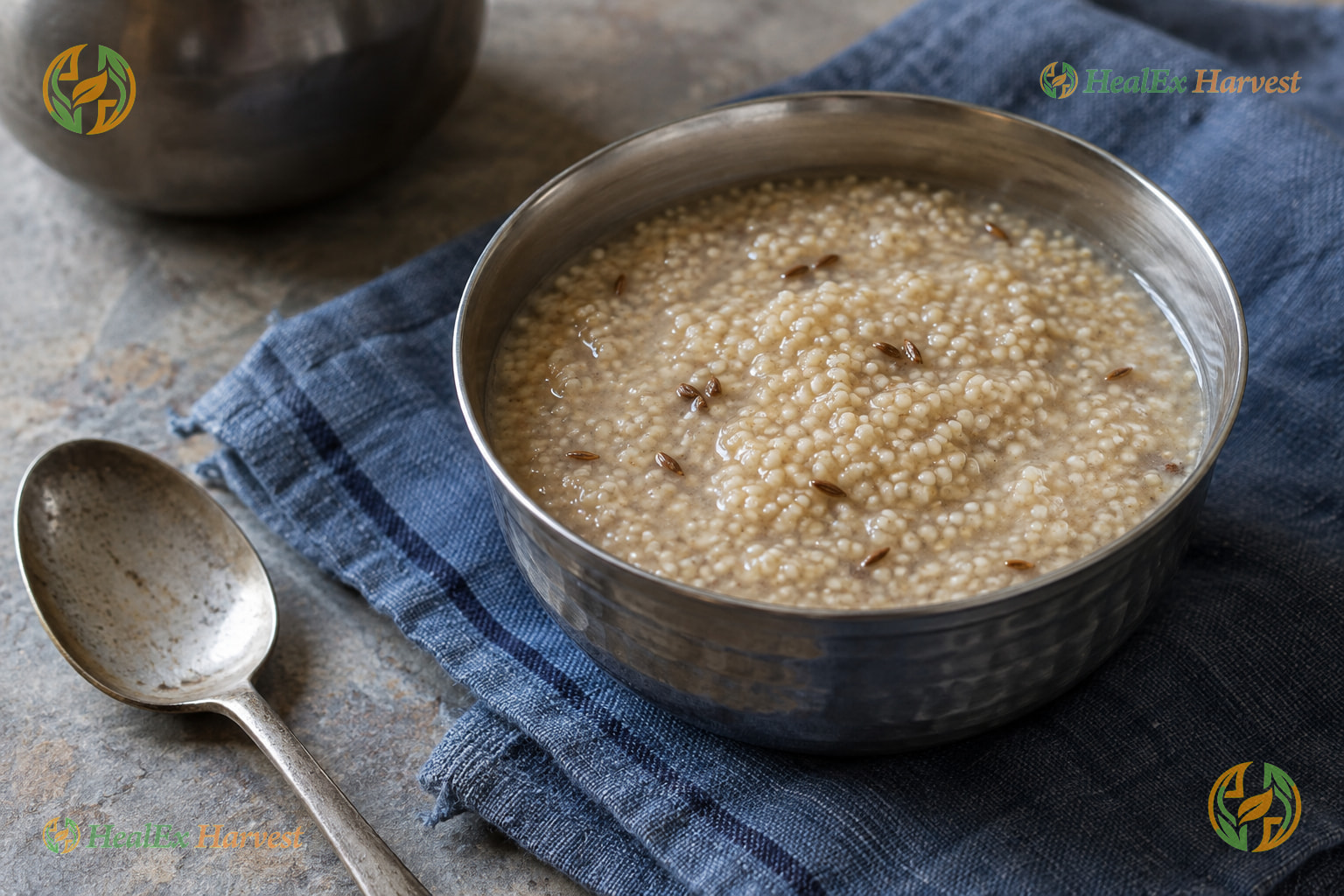 Kodo Millet Ganji, the thin porridge Dr. Khadar Vali describes (Arikelu)