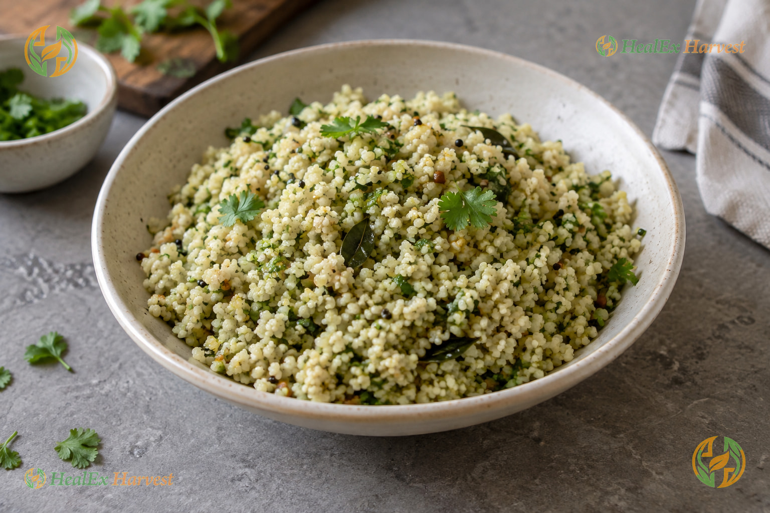Little Millet Coriander Rice (Samalu)