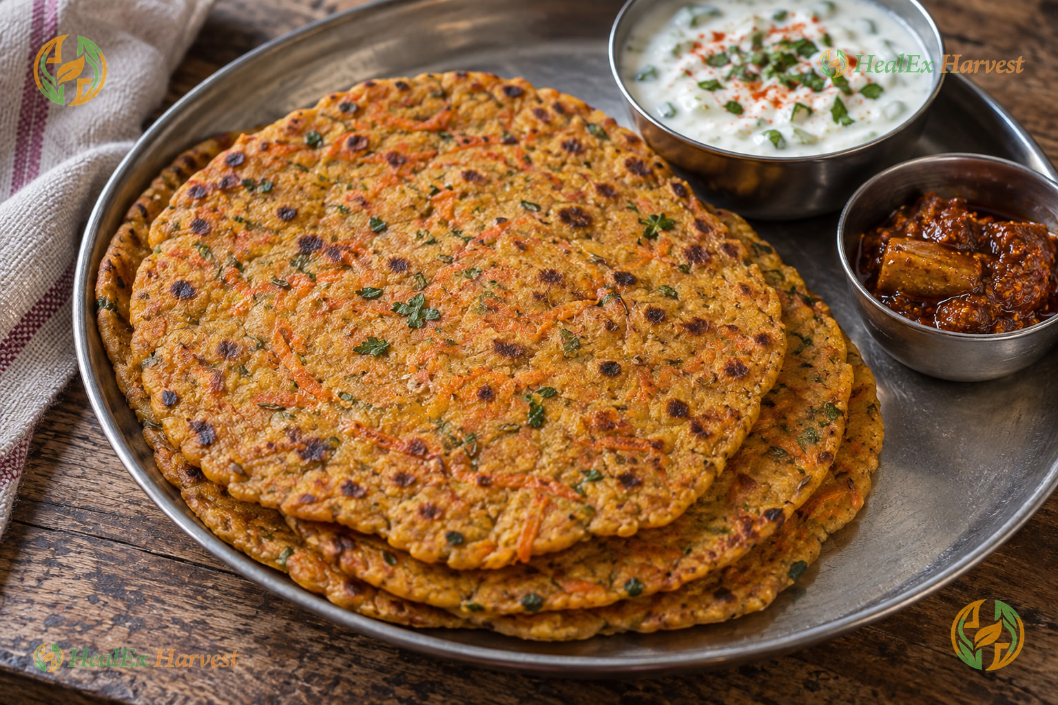 Spiced Gajar Thepla & Paratha Dough Mix (Vitamin A Flatbread)