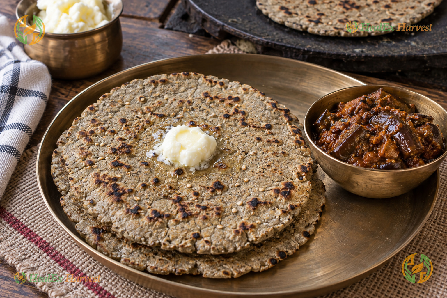 Traditional Clay Tawa Bajra Roti (Sajje Rotti / Sajjalu Roti)