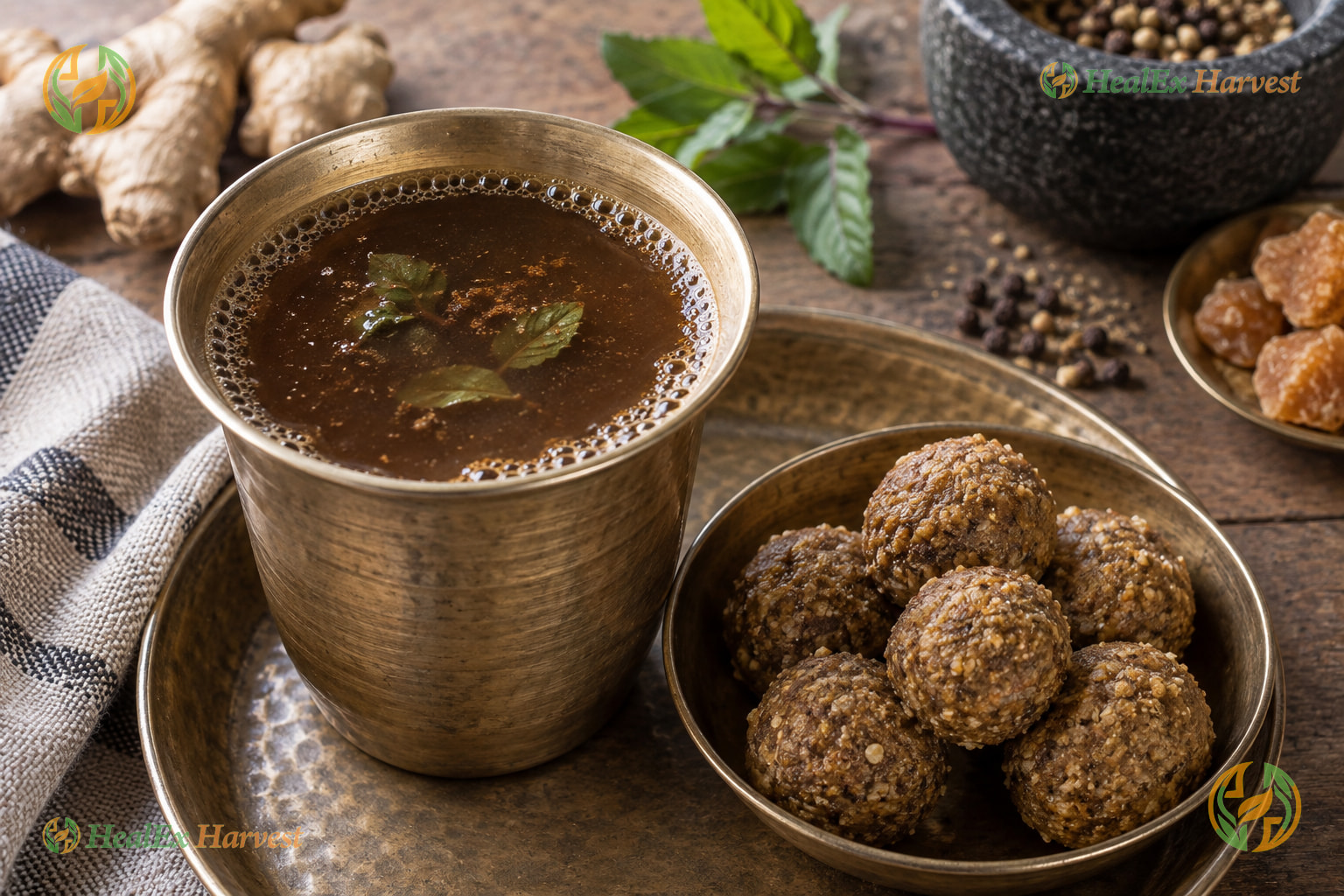 Traditional Sonth Ginger Digestive Tea & Immunity Ladoo Mix